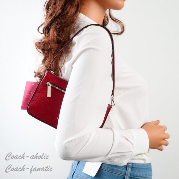 NWT Kate Spade New York Leila Leather Convertible Wristlet Wallet Bag in Red - Picture 3 of 12